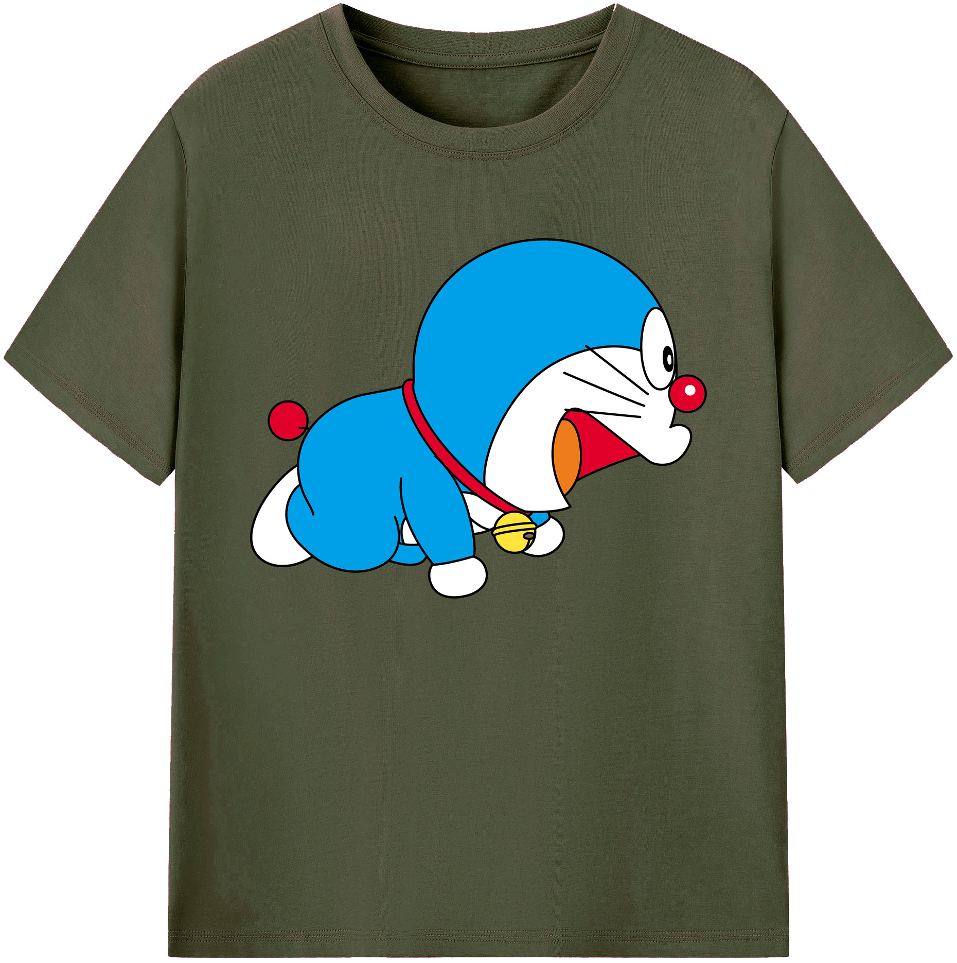 （画像用） ドラえもん Doraemon 綿100％ メンズ半袖Tシャツ｜肌触りやわらか＆通気性